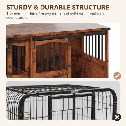 72" Double Dog Crate Furniture, view 5