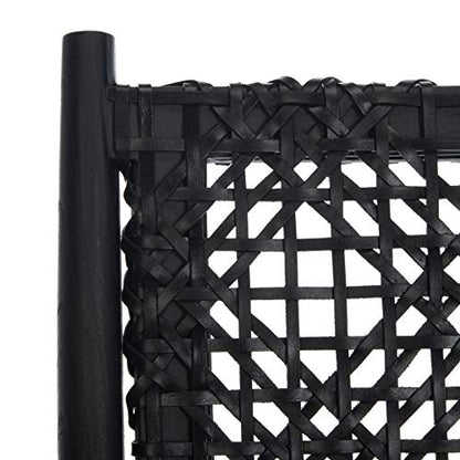 Safavieh Home Bandelier Black and Black Leather Weave Accent Chair