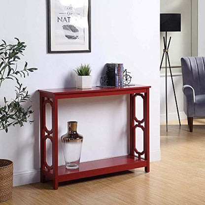 Omega Console Table, Cranberry Red