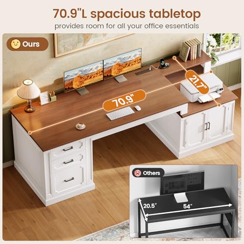 Farmhouse 70.9" Executive Desk, view 7