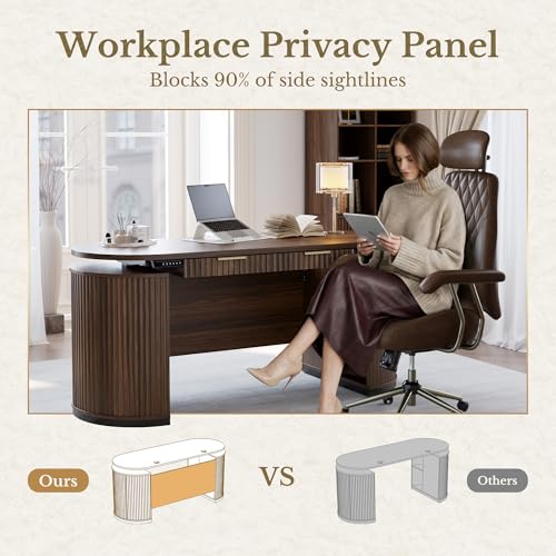 Electric Standing Desk with Storage Drawers, view 6