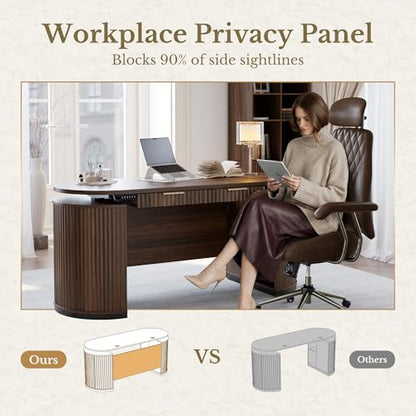 Electric Standing Desk with Storage Drawers, view 6