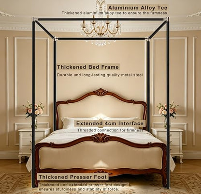 Stainless Steel Canopy Bed Frame Queen Size, view 4