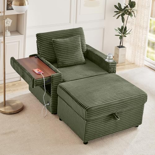 Single Chair and Ottoman Set, view 2