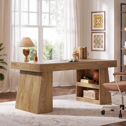55-Inch Executive Desk with Drawer, view 7