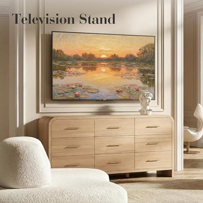 Curved 9-Drawer Dresser for Bedroom, 63" Wide Modern Chest of Drawers, view 6