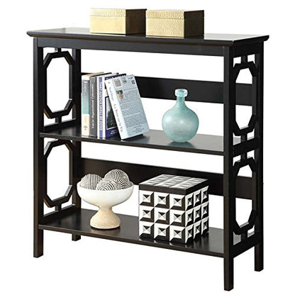 Omega 3 Tier Bookcase, Black