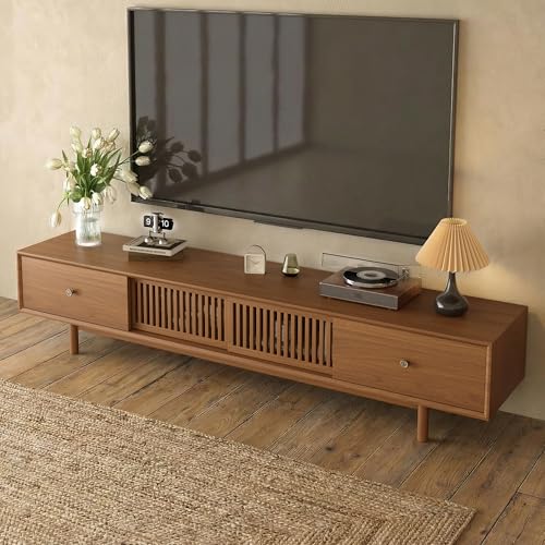 78.7" Mid-Century Modern TV Stand Fully Assembled Media Console, view 2