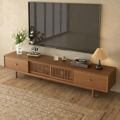 78.7" Mid-Century Modern TV Stand Fully Assembled Media Console, view 2
