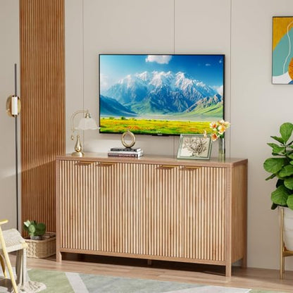 Fluted Sideboard Buffet Cabinet, view 7