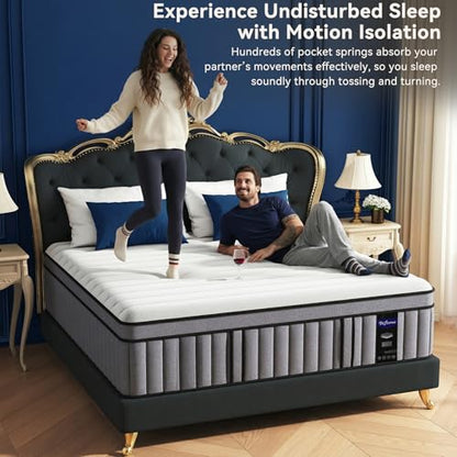 Upgraded Luxury 14 Inch King Size Hybrid Mattress in a Box, Firm Feel, view 6