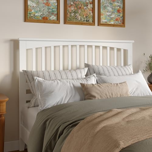 Mission Queen Solid Wood Headboard, White, view 2