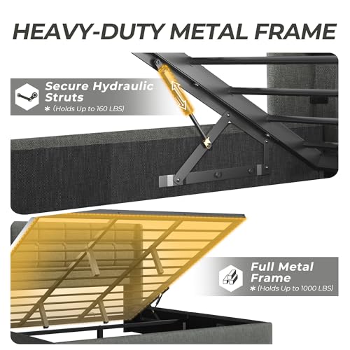King Size Lift Up Storage Bed Frame, view 7