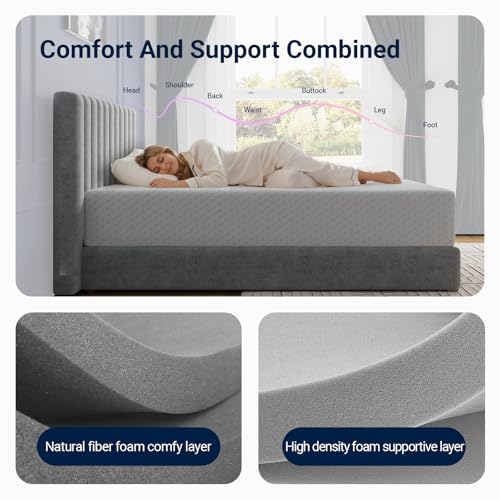 Twin Mattress 10 Inch, Memory Foam Twin Size Mattress in a Box for Comfort Sleep & Pressure Relief, CertiPUR-US Certified Mattresses Medium Firm