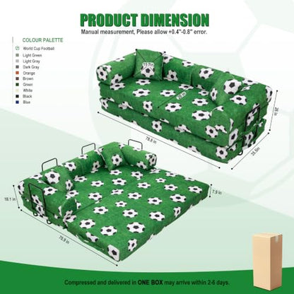 5-in-1 Convertible Sofa Bed 79" Boneless Couch Loveseat for Small Space, view 3