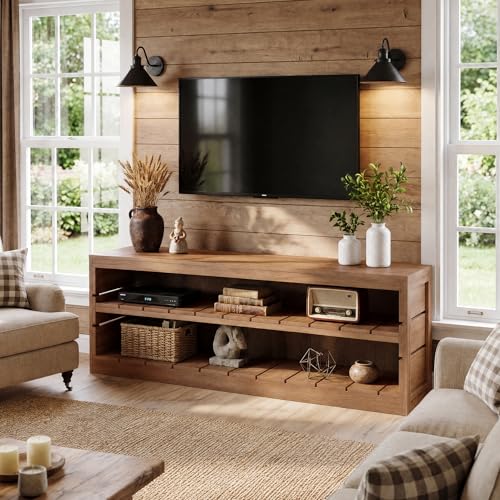 63-Inch Solid Wood TV Stand, view 2