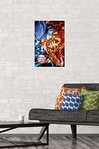 Demon Slayer: Mugen Train - Versus One Sheet Wall Poster, 14.725" x 22.375", Premium Unframed Version