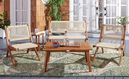 Natural Wood Sofa Set with Rope Accent, view 3