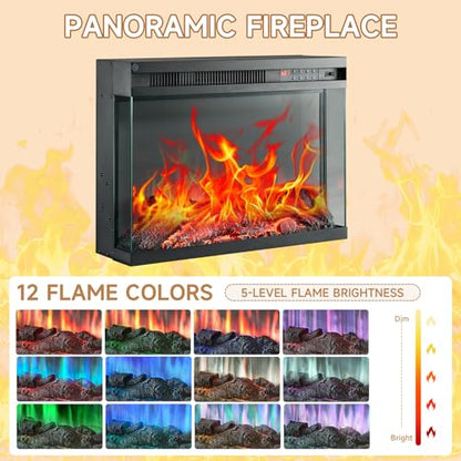 3 Sided Glass 59" Fireplace TV Stand for TVs up to 65inch, view 5
