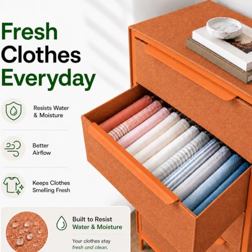 Naima Premium Fabric Dresser, Strong Metal Frame, view 5