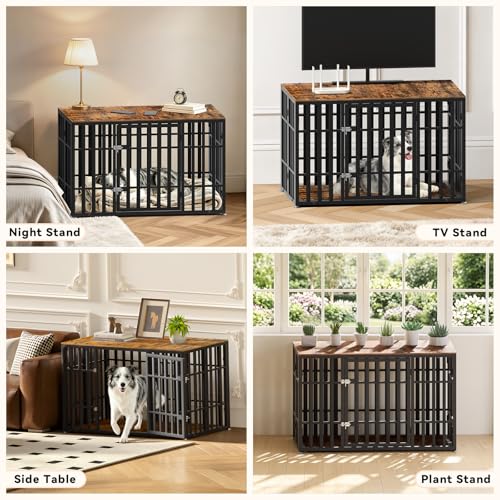 46 Inch Heavy Duty Dog Crate Furniture for Large Dogs, view 5