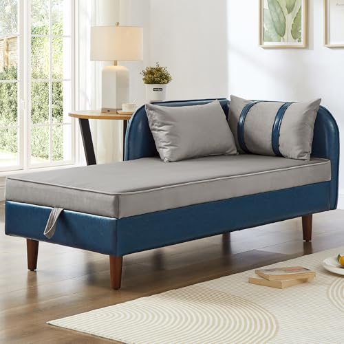 65" Modern Storage Chaise Lounge Indoor, view 4