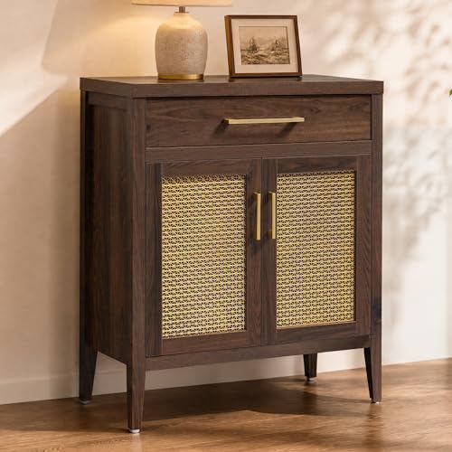 30" Sideboard Buffet Cabinet with Adjustable Shelf, Espresso Walnut, view 2