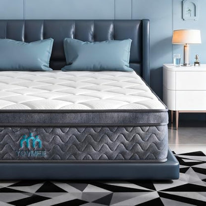 Twin Size Mattress 10 Inch,Twin Mattress in a Box for Cool Sleep Gel Memory Foam Hybrid Bed Mattresses Individual Pocket Springs,Soft&Breathable Comfort Support,Medium Firm Feel,Motion Isolation