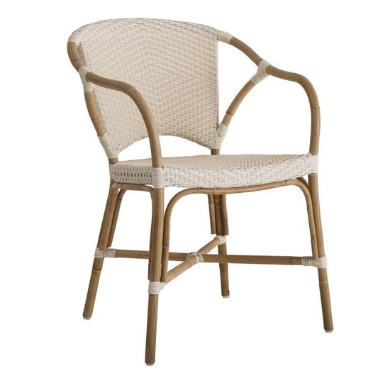 SONGCHAO Meeting Handmade Plant Wicker Dining Chair Cafe Semi Outdoor Furniture French Hotel Restaurant Wabi-Sabi Style Armrest Bedroom Chair