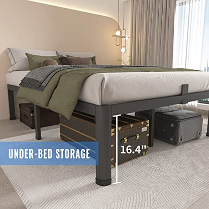 18 Inch Full Size Bed Frame with Round Corner Legs and Mattress Stopper, view 5