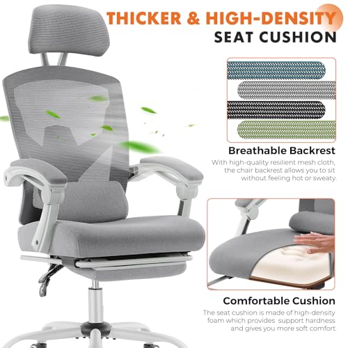 Ergonomic Office Chair, Computer Desk Chair with Lumbar Support, view 4