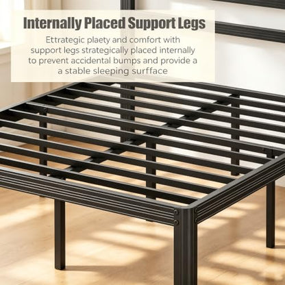 18 Inch Full Metal Bed Frame with Headboard, view 6