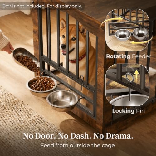 38 in Modern Farmhouse Dog Crate Furniture End Table, view 4