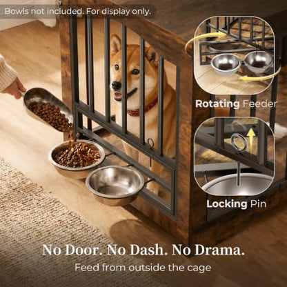38 in Modern Farmhouse Dog Crate Furniture End Table, view 4