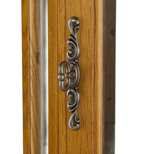 Home Decorators Collection Vitric Lighted Curio, 70" Hx21 Wx16 D, Golden Oak