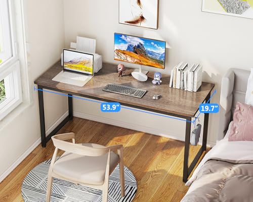 54 Inch Computer Desk for Home Office, Study Writing Table for Small Spaces, view 5