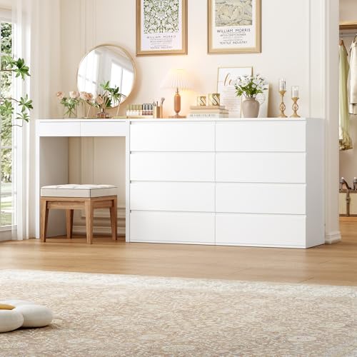White Dresser, Dresser for Bedroom, Small Dresser Chest of Drawers, view 3