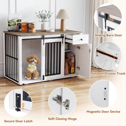 44" Dog Crate Furniture, Dog Kennel (44" Right Facing Door), view 5