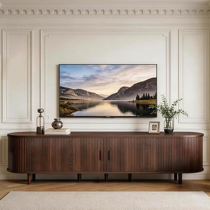 80" TV Stand with Sliding Doors for Living Room, view 8