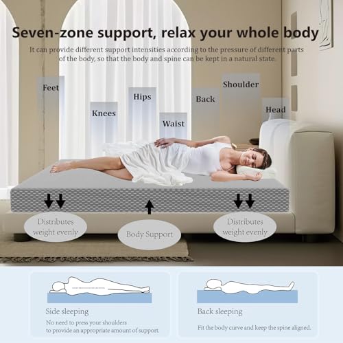 8 Inch Memory Foam King Mattress for Sleep Medium Firm CertiPUR-US Certified, view 5