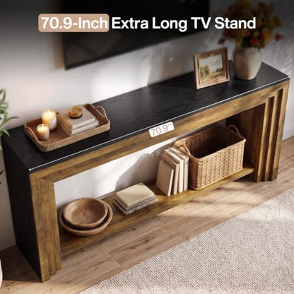 71-Inch TV Stand, Farmhouse Entertainment Center, 55-65 Inch TVs, view 8