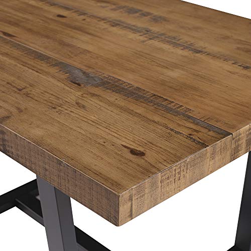 Durango Distressed Solid Wood Dining Table, 52 Inch, Rustic Oak