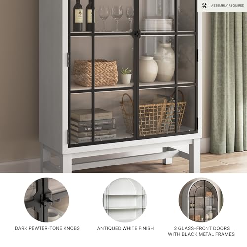 Signature Design by Ashley Basinger Display Cabinet, White Farmhouse, view 5