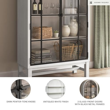 Signature Design by Ashley Basinger Display Cabinet, White Farmhouse, view 5
