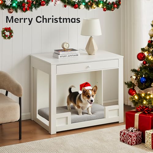 Indoor Dog House Furniture for Small/Medium Dogs with Storage Drawers, view 3