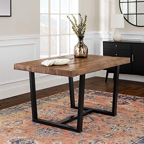 Durango Distressed Solid Wood Dining Table, 52 Inch, Rustic Oak