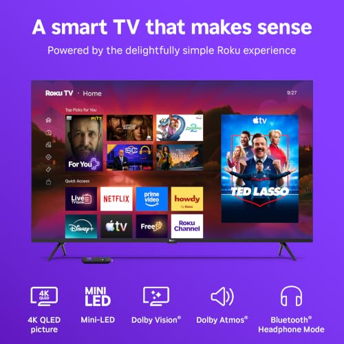 65-Inch Plus Series Smart TV - 4K QLED Mini-LED TV - RokuTV, view 4