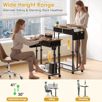 Small Rolling Standing Desk, view 4