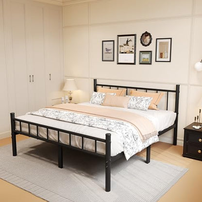 Metal Bed Frame, 14Inch Full Size Bed Frame with Storage Space, view 4