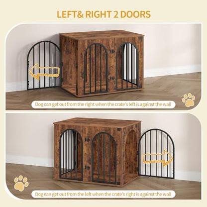 31.5 in Dog Crate Furniture,Dog Kennel Indoor for Small/Medium Dog, view 5